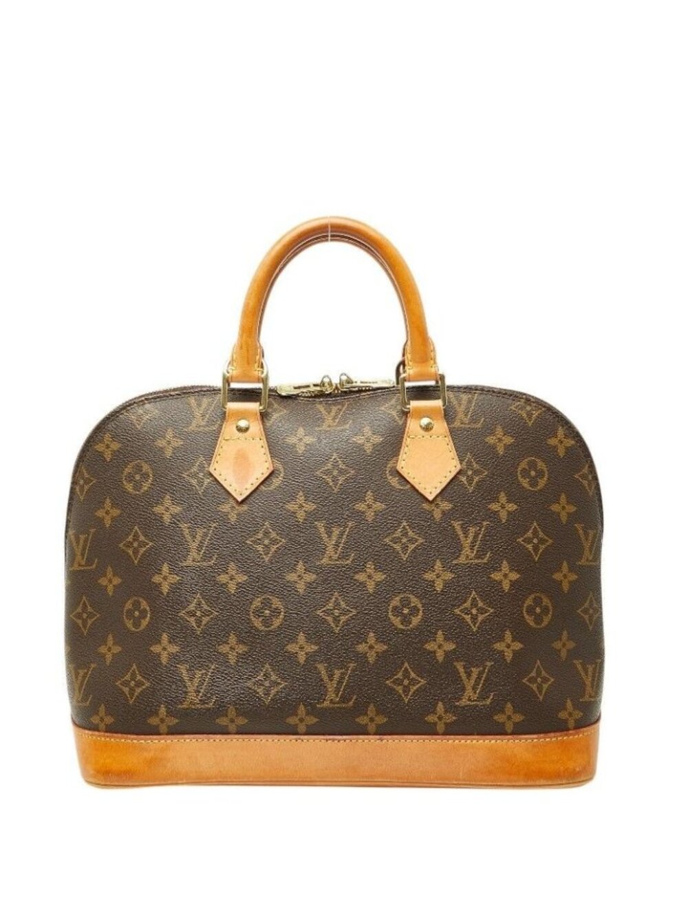 Louis Vuitton Monogram Alma PM Handbag Brown Leather
